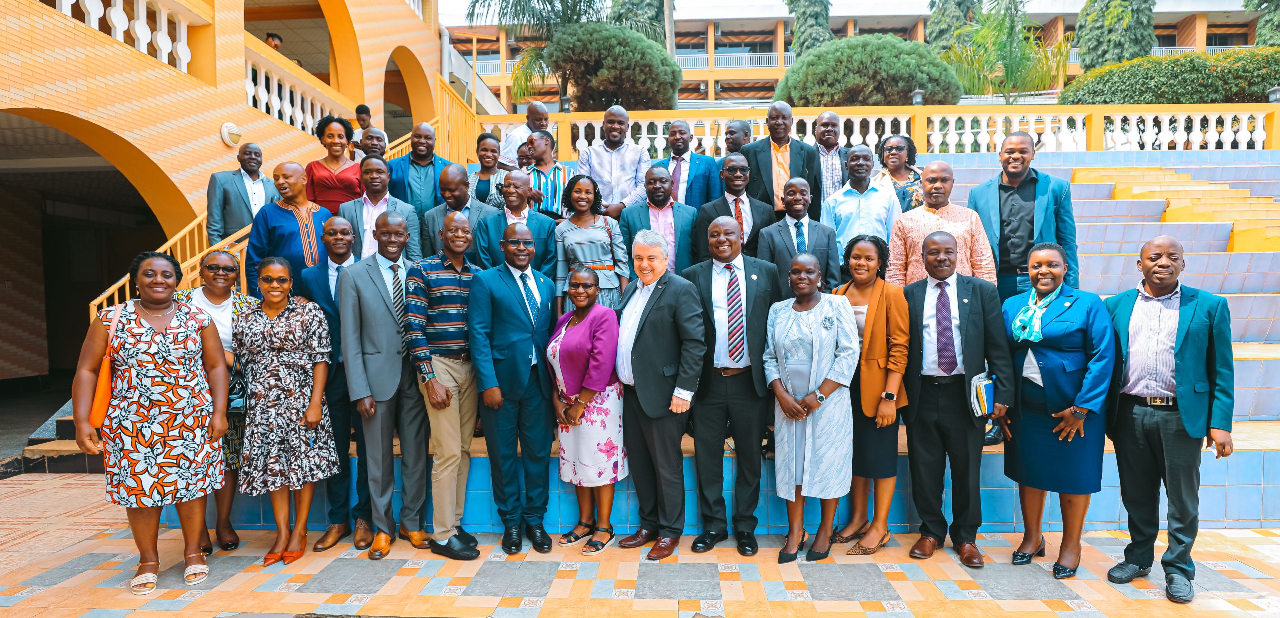 The UIAA team with the Ambassador of Ireland to Uganda at the launch of the Tracer Study Report
